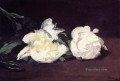 剪定鋏と白牡丹の枝の花印象派エドゥアール・マネ